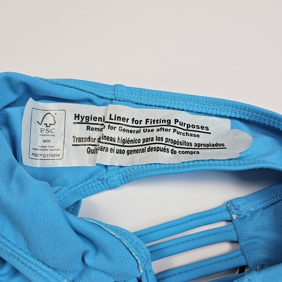 Salt + Cove Women Juniors Blue Strappy Push Up Padded 2 Piece Bikini Set Size XS - Picture 10 of 14